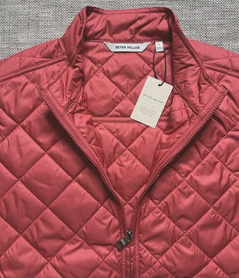 PETER MILLAR CROWN HOMBRE BEDFORD CHALECO CAPA ROJO TALLA GRANDE $225 NUEVO CON ETIQUETAS Foto 1 de 4