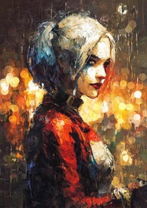 Harley Quinn Art Card 1/1 PaintOholic firmata UNICA NEL SUO GENERE - Foto 1 di 2
