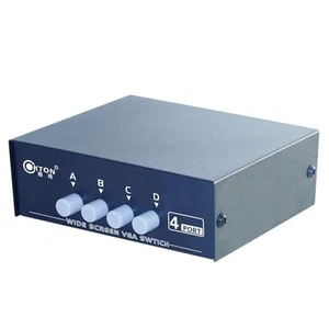 4 Ports VGA SVGA Monitor Sharing Manual Switch Box Out For LCD PC TV Monitor G - Photo 1/7