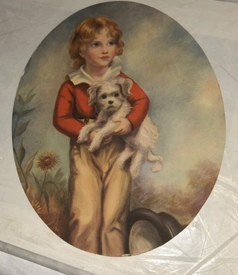 Imagen ovalada de colección sin marco de sombrero de copa y perro MasterSimpson de Arthur Devis Foto 1 de 4