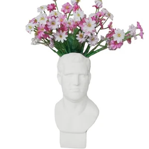 Indoor Outdoor Heads Planter Resin Succulent Planter Vase Greek Statue Plante... - Picture 1 of 7