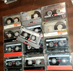 USED Lot of 13 Used Sony HF-60 Cassette Tapes Hi Fidelity Normal Bias - Picture 1 of 1