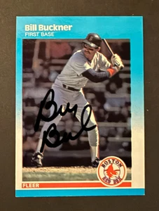 Fleer 1987 (brillante) firmado: Bill Buckner, Red Sox #31 (muerto en 2019) - Imagen 1 de 1