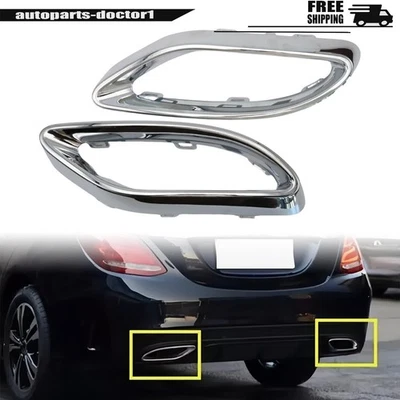 Tapicería de tubo de escape trasero izquierdo y derecho para Mercedes-Benz A220 E350 E400 E450 EE. UU. Foto 1 de 4