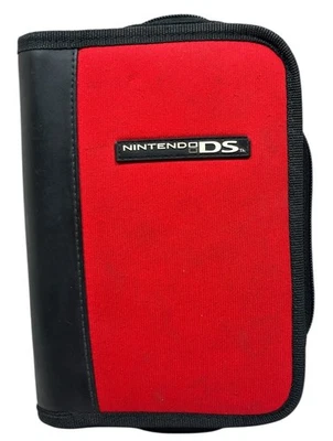 Estuche de Transporte Oficial Nintendo DS - Rojo Negro Cremallera Bolsa de Viaje Foto 1 de 4