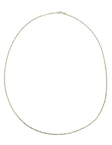 14K Yellow Gold Fancy Chain 20" Long Necklace - Picture 1 of 9