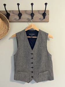Banana Republic Tweed Vest Wool Silk Blend Women’s 12 Vintage VTG Excellent - Picture 1 of 7