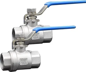 5 Pcs, 1/2" Stainless Steel, Ball Valve SS 304Q, WOG 1000, Full Port - Picture 1 of 12