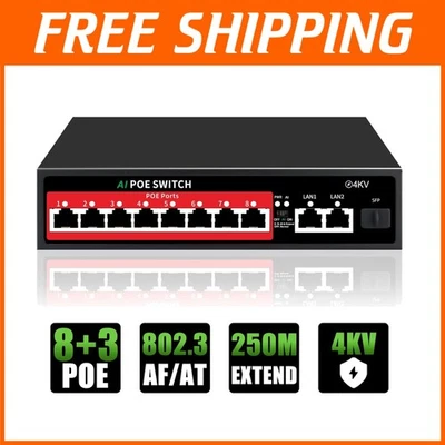8-Port PoE+ Smart Managed Switch - VLAN & QoS Support for Seamless Connectivity - Image 1 of 4