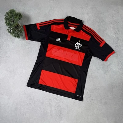FLAMENGO 2014 2015 HOME FOOTBALL SHIRT SOCCER JERSEY ADIDAS Size L  - Image 1 of 4