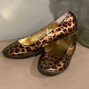 Crewcuts J Crew Girls Ballet Flats Shoes Animal Print Size 1 - Picture 1 of 5