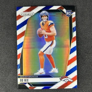 2024 Bo Nix Panini Prizm Red White & Blue Prizm Rookie #309 - Picture 1 of 3