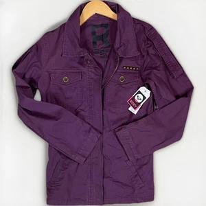 ROXY WOMENS RASBERRY WILD CHILD LONG SLEEVE JACKET COAT COVER SZ MED NWT - Picture 1 of 7
