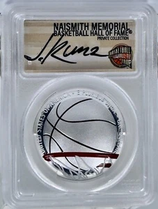 Justin Kunz 2020 P $1 Basketball Hall of Fame Silver Coin PCGS PR70DCAM FDOI - Picture 1 of 2