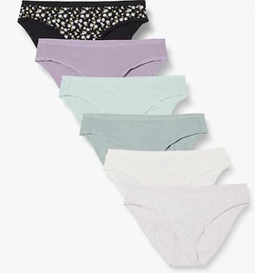 Amazon Essentials Women's Cotton Bikini Brief Underwear - 6 Pack - Spring Floral - Picture 1 of 6