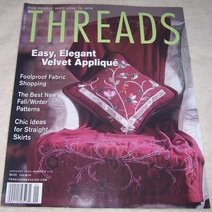 Taunton's Threads Magazine January 2004 sewing - Picture 1 of 1