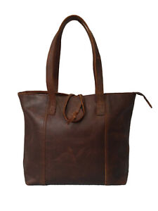 Women's Double Handle Purse Tote Handbag Buffalo Leather Handmade Shoulder Bag