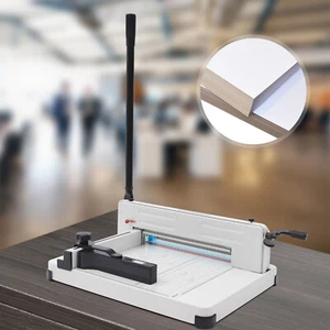 Coupe-papier professionnel bureau manuel guillotine A4 coupe-papiers résistant - Photo 1/21