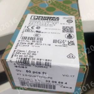 50PCS/New In Box PHOENIX CONTACT PT 2,5-QUATTRO-PE 3209594 Ground Terminal - Picture 1 of 3