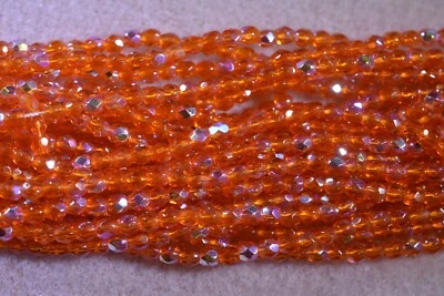 Contas de vidro facetadas redondas polidas a fogo tcheco 6 mm - Jacinto AB - Imagem 1 de 2