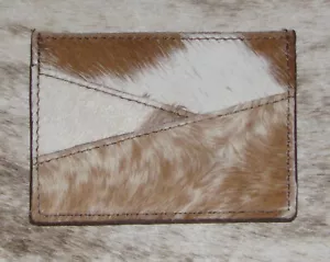 "Bolsas Myra #3171A acedera de pelo/cuero blanco 4""x3"" identificación, soporte para tarjetas ~ bloqueo RFID - Imagen 1 de 3