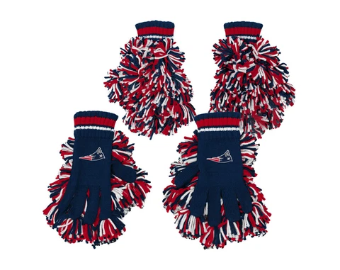 Outerstuff NFL Youth Boys (8-20) New England Patriots Pom Pom Gloves, OSFM Cover