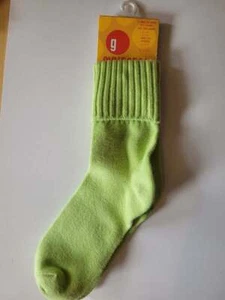 NWT Girls xl xxl 6 7 y Gymboree 2004 TIP TOE TULIPS? green cuffed socks vtg htf - Picture 1 of 1