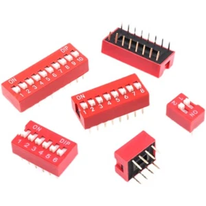 2,54 mm Schiebetauchschalter Modul DIL SPST 1/2/3/4/7/8 Pin PCB Kippknopfschalter - Bild 1 von 13