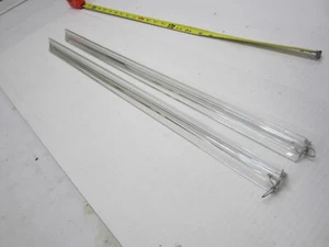 Lot of 2 Murano Glass Tri Lobe Glass Crystal Prism Venini Chandeliers, 24" Long - Picture 1 of 6