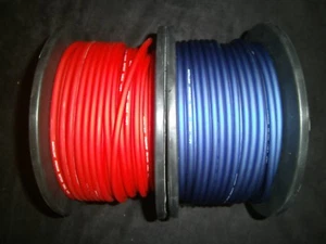 10 GAUGE SPEAKER WIRE 5 FT BLUE RED CABLE AWG STEREO CAR HOME MONSTER SUBS - Picture 1 of 4