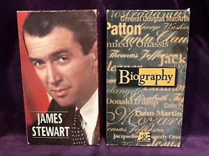 TWO JIMMY STEWART VHS TAPE BIOGRAPHIES - Picture 1 of 6