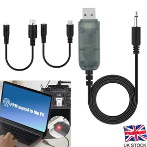 Flysky USB PPM Flight Simulator Cable for FS-i6 i4 TH9X T6 T4B T6B GT3B GT2 New - Picture 1 of 12