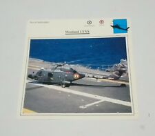 UK GREAT BRITAIN WESTLAND LYNX NAVAL HELICOPTER MILITARY AIRCRAFT CARD 1988 GB 