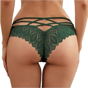 2 Packs Cheeky Underwear For Women Breathable Ultra Thin V-Back Criss Cross - Picture 1 of 77
