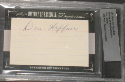 Don Heffner 2012 Leaf Cut Signature BGS Autograph 1936 World Series Champ */38 - Image 1 of 3