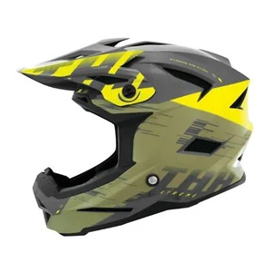 THH Helmets T-42 BMX Xtreme Helmet Khaki/Yellow, Medium 647932 - Picture 1 of 3