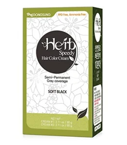 Herb Speedy PPD Free Hair Dye, Ammonia, Paraben Free Hair Color Soft Black