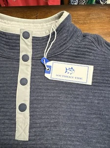 Southern Tide Mens SZ XXL Rutland Heather Reversible Pullover Sweater Navy Gray - Picture 1 of 11