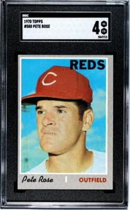 1970 Topps #580 - Pete Rose - Cincinnati Reds - Charlie Hustle - High # - SGC 4 - Bild 1 von 2