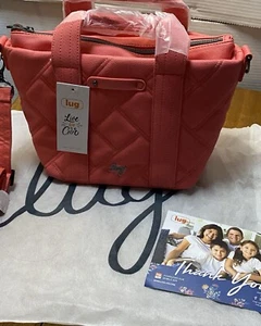 Neu mit Etikett Lug Dory Medium Wassermelone Crossbody/Schulter/Handtasche mit Staubbeutel und Riemen - Bild 1 von 23