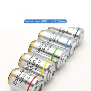 Flachfeld semi-achromatische unendliche Objektivlinse f biologisches Mikroskop 4X-100X - Bild 1 von 29