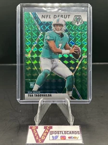 2020 Panini Mosaic - TUA TAGOVAILOA ROOKIE NFL DEBUT GREEN MOSAIC PRIZM #262 - Foto 1 di 3