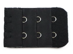 Bra Extenders 2 Hooks Strap Clip Black Womens Maternity - Picture 1 of 1