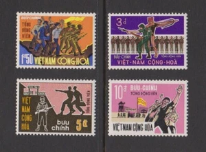 1969 South Vietnam Stamps Civilians Becoming Soldiers Sc # 358-361 MNH - Picture 1 of 1