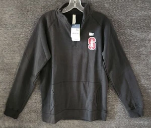 New XL Stanford University 1/4 Zip Pullover Black Ouray - Picture 1 of 8