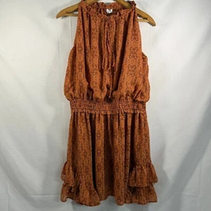 Makelloses Kleid mit Blumenmuster Gr. XL ärmellos Rüschensaum Freizeit Sommer - Bild 1 von 10