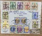 1926 timbres Malte Melita couverture surexplume « affranchissement » datée du 13 avril 1926 rare