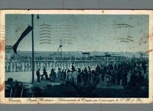 Taranto Piazza Municipio Troppe x S. M. il Re F. small shipped franc. asp. - Picture 1 of 2