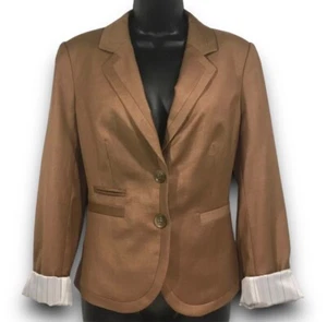 The Limited Lined Tan Short Waist Blazer Jacket NWT Size 6 - Picture 1 of 7