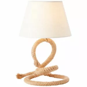 BRILLIANT Lampe, Sailor Tischleuchte natur/weiß, Seil/Textil, 1x A60, E27, 40W,N - Bild 1 von 4